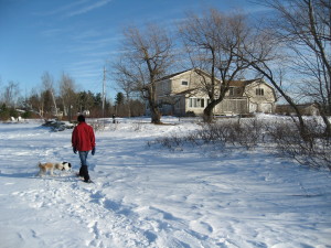 Winter snow hiking